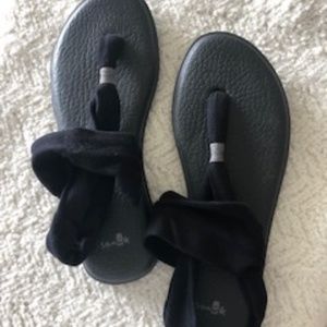 Sanuk Yoga Mat Flip Flop in Black NEVER WORN Size 9